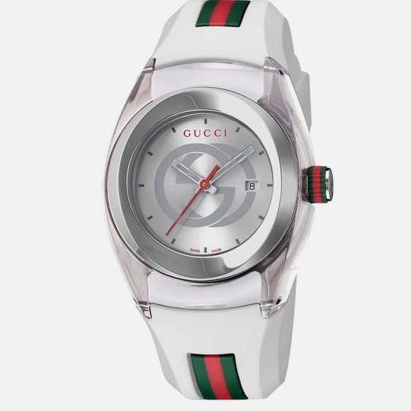 Gucci Sync L Women's White Rubber Strap Quartz Watch - YA137302 - Picture 6 of 8